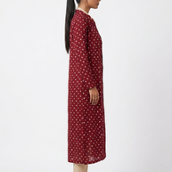 Maroon Modal Silk Bandhej Long Blazer