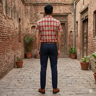 Artsy Hand Block Print Mens Shirt
