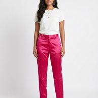 Rani Pink Straight Mashru Pant