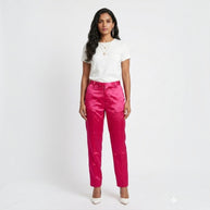 Rani Pink Straight Mashru Pant