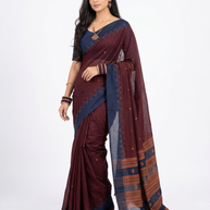 Maroon Kotpad Cotton Saree