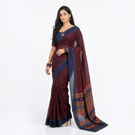 Maroon Kotpad Cotton Saree