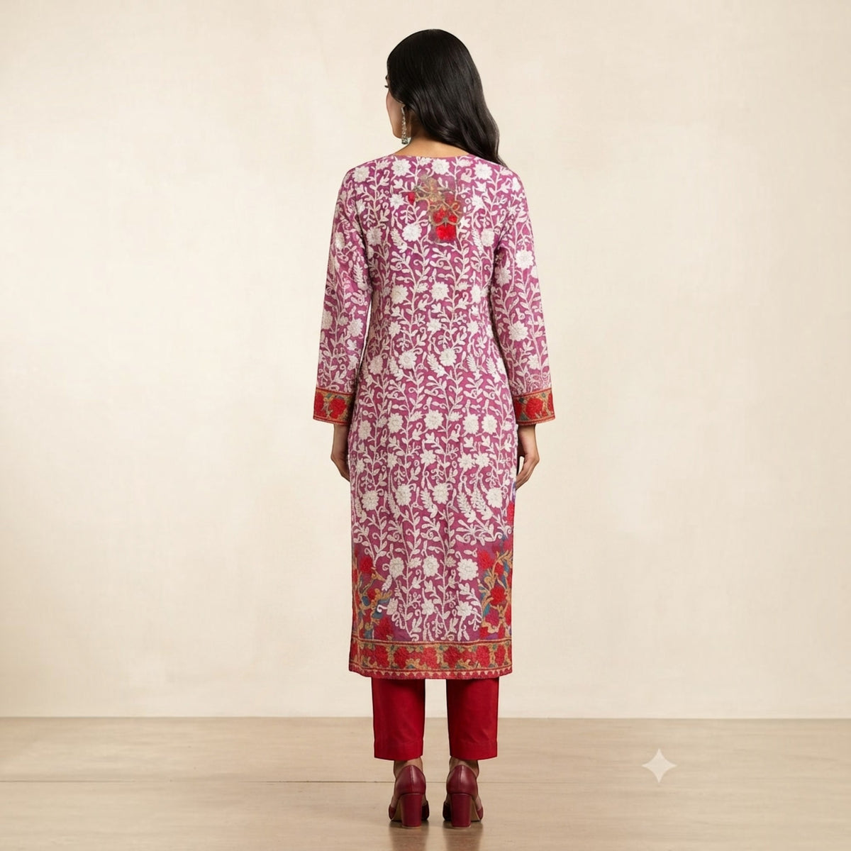Dark Pink Georgette Kurti