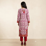 Dark Pink Georgette Kurti