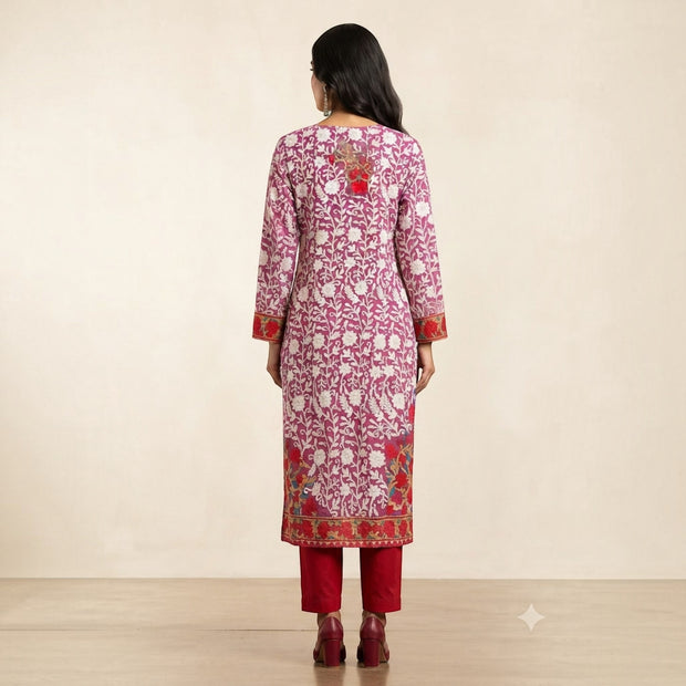 Dark Pink Georgette Kurti