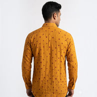 Orange Bandhani Cotton Shirt