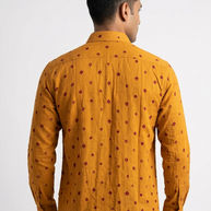 Orange Bandhani Cotton Shirt