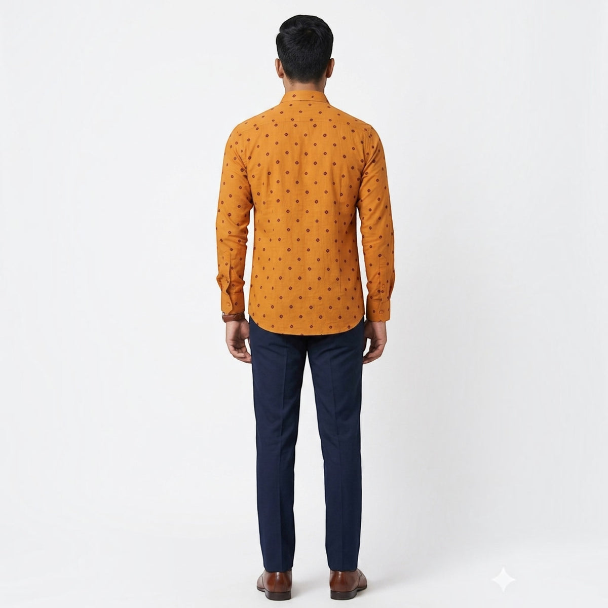 Orange Bandhani Cotton Shirt
