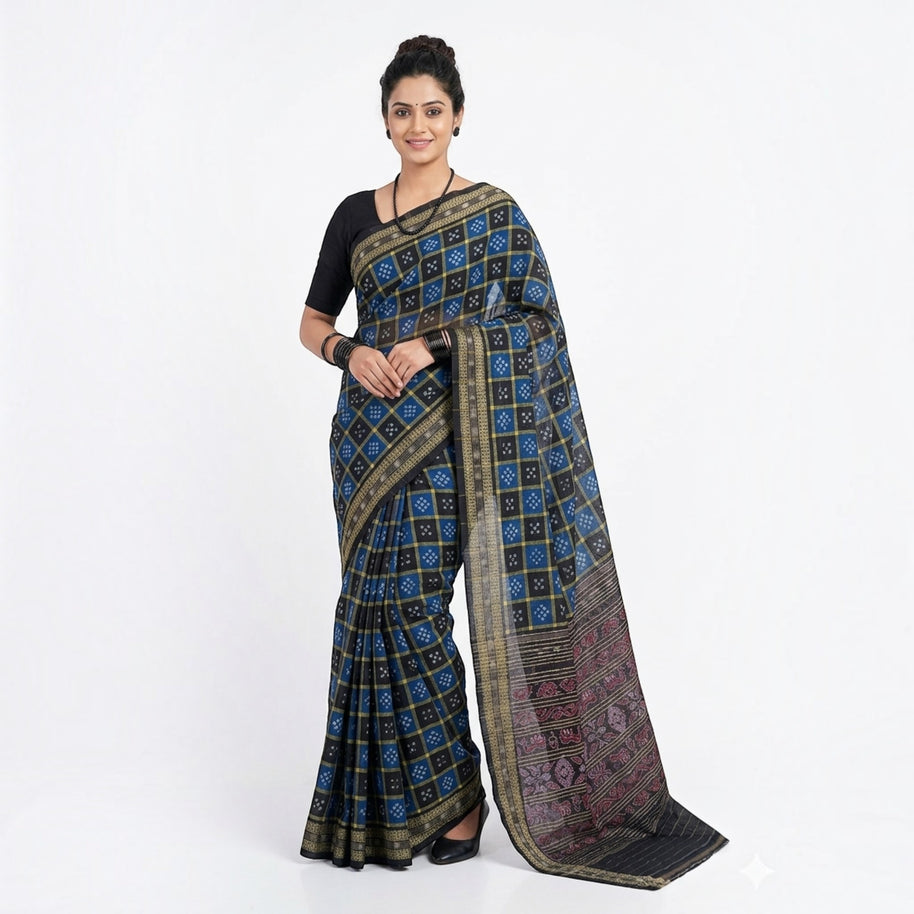 Blue Pasapali Handloom Saree