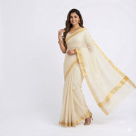 Malar Kasavu Handloom Cotton Saree