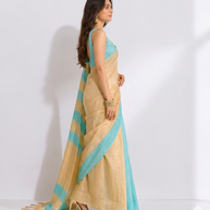 Stripe Radiance Handloom Cotton Saree