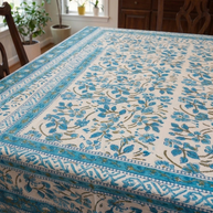 Handblock Print Cotton 6 Seater Rectangular Table Cover