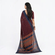 Maroon Kotpad Cotton Saree