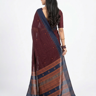 Maroon Kotpad Cotton Saree