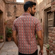 Artsy Hand Block Print Mens Shirt
