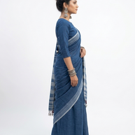 Blue Handloom Bhujodi Saree