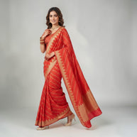 Red Golden Silk Saree