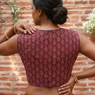 Purple Handblock Cotton Blouse