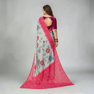 Green Kalmakari Makhmali Silk Saree