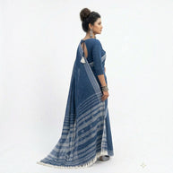 Blue Handloom Bhujodi Saree