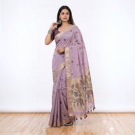 Purple Paithani Munga Cotton Saree