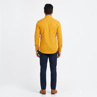 Yellow Bandhani Cotton Shirt