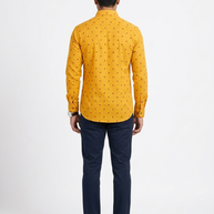 Yellow Bandhani Cotton Shirt