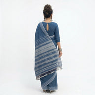 Blue Handloom Bhujodi Saree