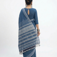Blue Handloom Bhujodi Saree