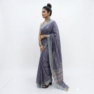 Purple Handloom Bhujodi Saree