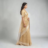 Golden Zari Work Silk Georgette Saree