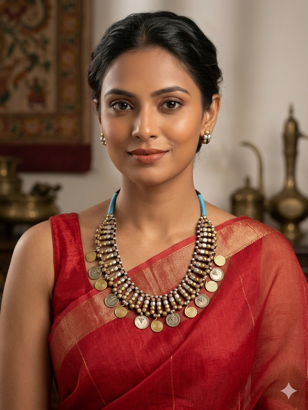 Dhokra Brass & Copper Necklace