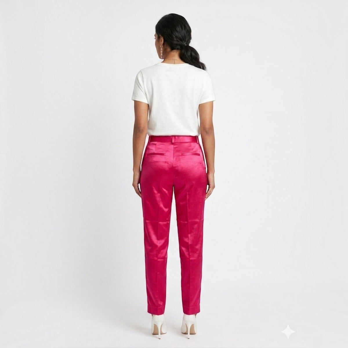 Rani Pink Straight Mashru Pant