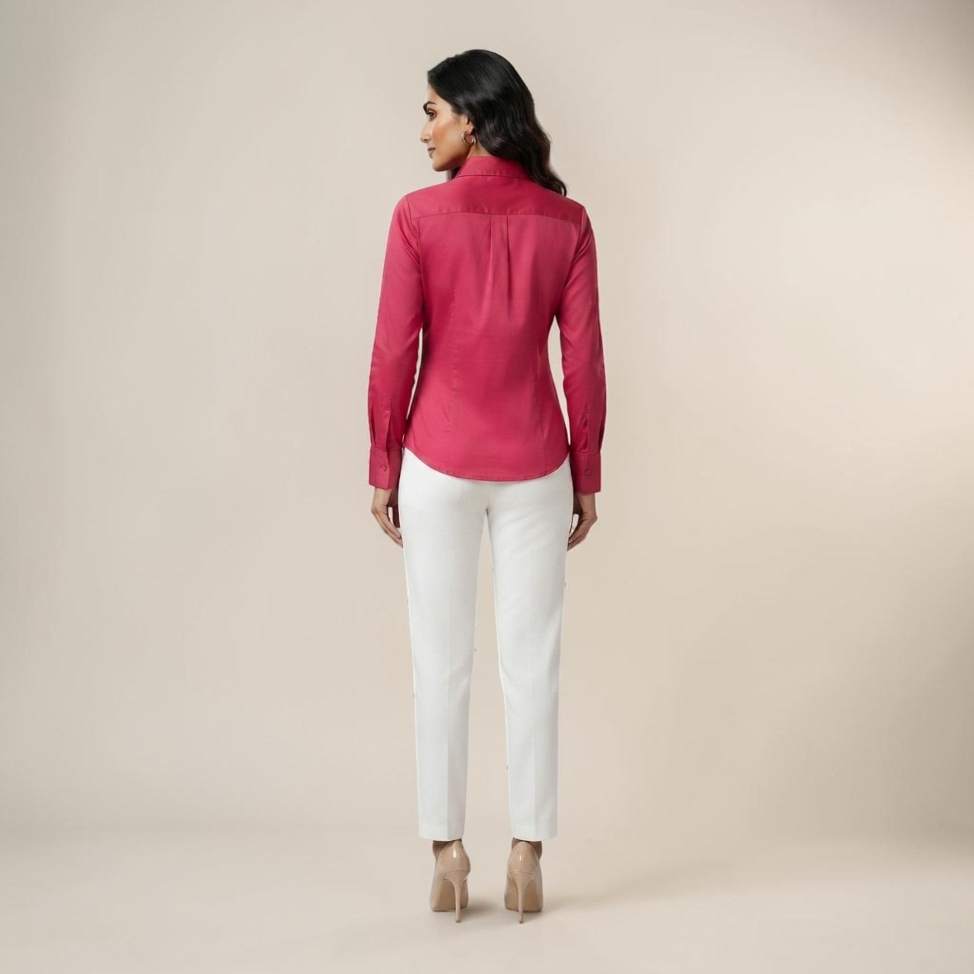Rani Pink Mashru Silk Shirt
