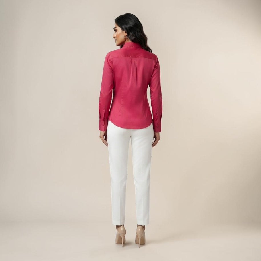 Rani Pink Mashru Silk Shirt