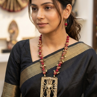 Maa Durga Dhokra Brass Necklace