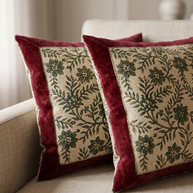 Offwhite Handblock Cotton Cushion