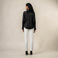 Black Mashru Silk Shirt
