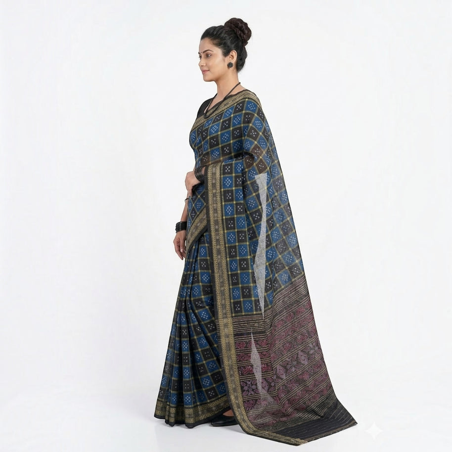 Blue Pasapali Handloom Saree
