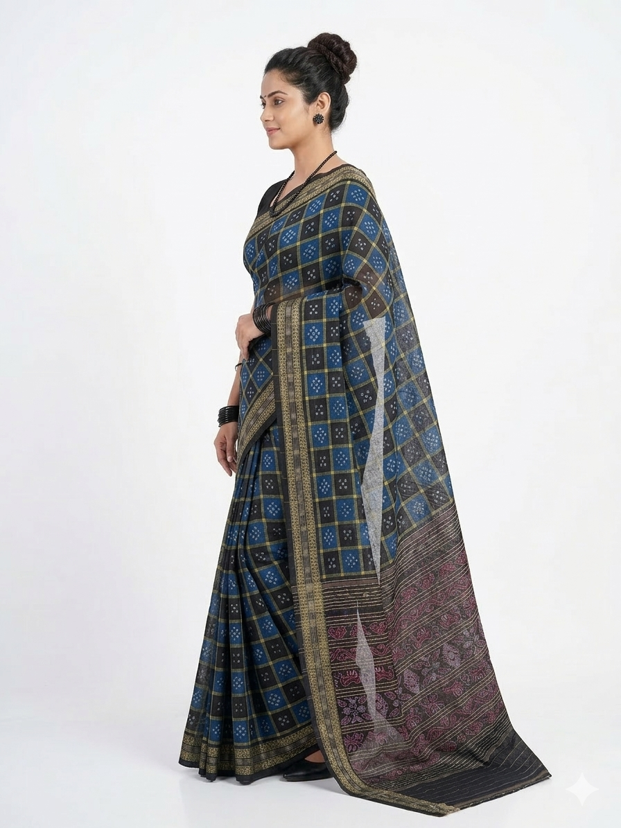 Blue Pasapali Handloom Saree