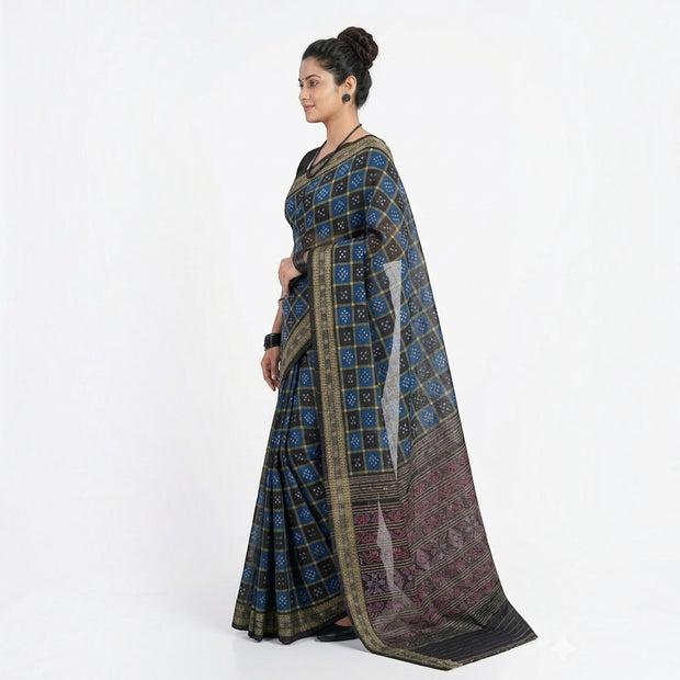 Blue Pasapali Handloom Saree