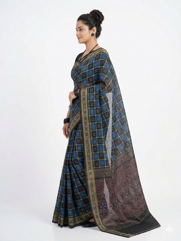 Blue Pasapali Handloom Saree