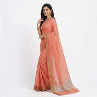 Red Stripe Cotton Saree
