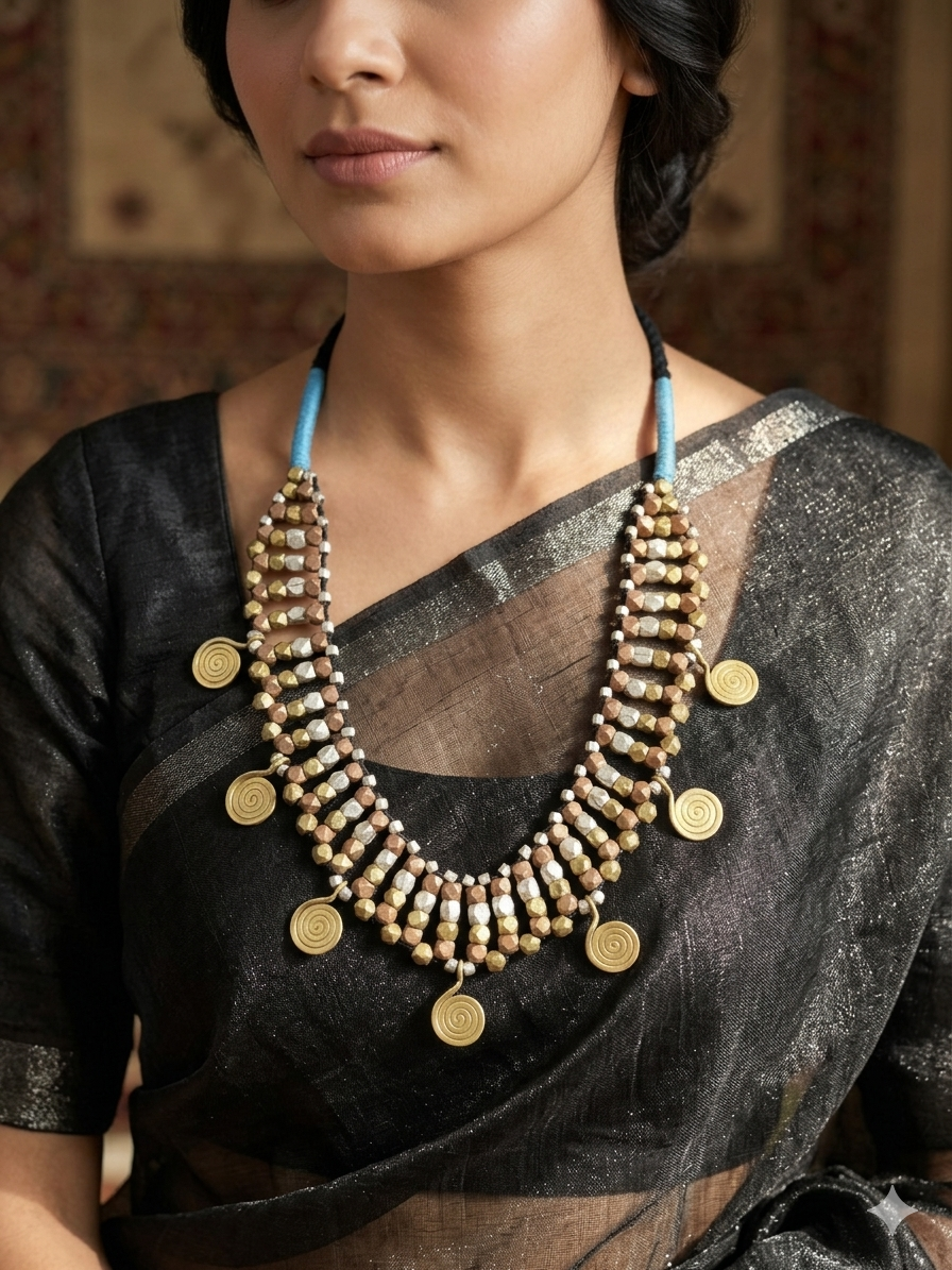 Dhokra Brass & Copper Necklace