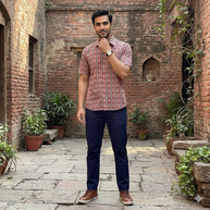 Artsy Hand Block Print Mens Shirt