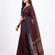 Maroon Kotpad Cotton Saree
