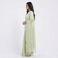 Light Green Kota Doriya Cotton Saree