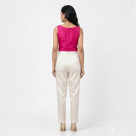 Cream Straight Mashru Pant