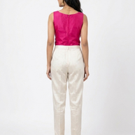 Cream Straight Mashru Pant