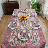 Handblock Print Cotton 6 Seater Rectangular Table Cover